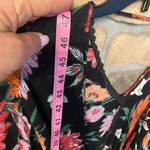 Women's Wrap Duster Coverup Boho Floral Butterfly size xl made in India - Picture 5 of 11